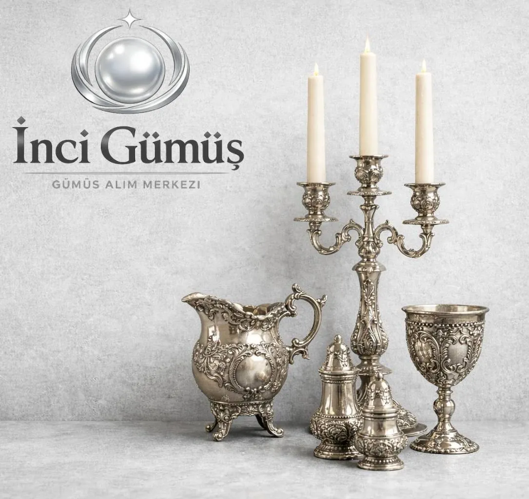 İnci Gümüş ekspertizinde değerlendirilen dekoratif gümüş eşyalar